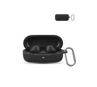 daunke for SONY WF-C510 Wireless Earbuds, Soft Silicone Protective Cover,Skin Case with Carabiner,Full Protection,Black
