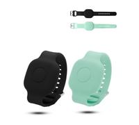 daunke Kids Silicone Watch Straps for Tile Mate 2024/2022 2-Pack | Compatible with Tile by Life360 Mate. Full protection cover. Scratch-proof, waterproof. Soft silicone. Black/Mint Green