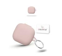 daunke Silicone Case for Baseus BF1 Lite Earbuds, Soft Shockproof Protective Cover with Metal Key Ring, Anti-Scratch & Dustproof, Purple