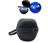 daunke Storage Bag for Powerball 250Hz Gyroscope, Diagonal Woven PU and EVA Design, Waterproof, Shockproof, Scratch Protection, Easy to use and Carry, just case,Black