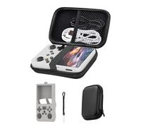 daunke Storage Case for R36MAX Retro Handheld Game Console, with Lanyard + Game Console case,Waterproof,Shockproof,Anti-Scratch, Easy to Use and Carry,Case Only (Black+Grey)