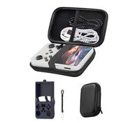 daunke Storage Case for R36MAX Retro Handheld Game Console, with Lanyard + Game Console case,Waterproof,Shockproof,Anti-Scratch, Easy to Use and Carry,Case Only (Black+Blue)