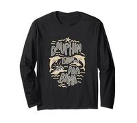 Dauphin Island Alabama Ocean Dolphin Lovers Retro Minimalist Long Sleeve T-Shirt