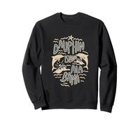Dauphin Island Alabama Ocean Dolphin Lovers Retro Minimalist Sweatshirt