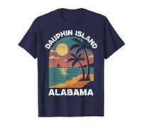 Dauphin Island Alabama Sunset Beach Vintage Souvenir T-Shirt