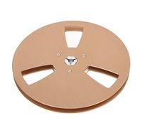 DAUZ Empty Take Up Reel, High Strength Empty Reel 1/4 7 Inch 3 Hole Universal Opening Machine Part for Reel to Reel Cassette Player (Gold)