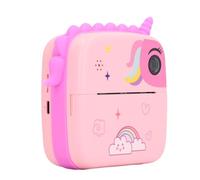 DAUZ Kids Camera Instant Print, Selfie Cartoon High Definition Instant Print Camera Small Electronic for Daily Life (Pink)