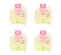 DAUZ Linear Mechanical Keyboard Switches, Backlight 3PIN Transparent Housing Keyboard Switches Noise Reduction 45pcs High Stability for Computer (Type 2)