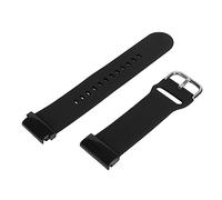 DAUZ Watch Strap, Sweatproof Replacement Waterproof Stainless Steel Buckle Silicone Watch Strap Seamless Fit for 26mm Athletic Smart Watch (Black)