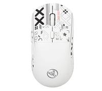 DAUZ Wireless Mouse, Rechargeable RGB Light Low Noise 5 DPI Levels Mouse for Computer Laptop (White)