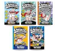 Dav Pilkey Captain Underpants Buchset Band 1-5 - Kinderbuch-Reihe - Comicroman-Serie für Kinder - lustige Abenteuer - beliebte Kinderbücher zum Lesen und Verschenken - Lesespaß für Jungen und Mädchen