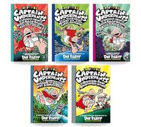 Dav Pilkey Captain Underpants Buchset Band 6-10 - Kinderbuch-Reihe - Comicroman-Serie für Kinder - lustige Abenteuer - beliebte Kinderbücher zum Lesen und Verschenken - Lesespaß für Jungen und Mädchen