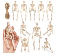 DAVBNM 10 Pieces Mini Skeleton Figurines, Mini Skeletons Decoration, Halloween Decorations, Halloween Skeleton Figure for Indoor and Outdoor Halloween's Party Decor