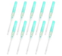 DAVBNM 10 Pieces Piercing Needles, 18G Catheter Needles, Catheter Piercing Needles, Stainless Steel, for Ear, Lip, Nose, Tongue, Belly, Nipple
