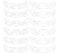 DAVBNM 12 Sheets Glitter Freckles Face Tattoo, Face Glitter Speckles Patches, Waterproof Temporary Tattoo, Holographic Sparkle Freckles Patches for Festival Makeup Rave Accessories