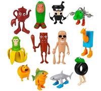 DAVBNM 12PCS Italian Brainrot Action Figures Set, Tung Tung-Tung Sahur Figures, 1.8-3.3IN Funny Collectible Figure, Tralalero Tralala Toy Desk Decor, Creative Shark Monkey More Toys for Kids Adults