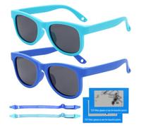 DAVBNM 2 Pair Baby Sunglasses, Kids Sunglasses, Toddler Sunglassess, Children Sunglassess, Polarized, for Boys and Girls Aged 0-3, UV 400