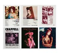 DAVBNM 6 PCS Chappell Album Cover, Music Album Cover, Signed Limited Posters, Album Cover Poster, Room Aesthetic, Canvas Wall Art, Album Cover Posters for Bedroom Wall Decor Living Room