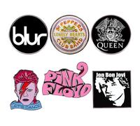 DAVBNM 6PCS Rock Music Badges, Rock Enamel Pin, Lapel Pin, Brooch Badge, Brooch Pin, for Backpack