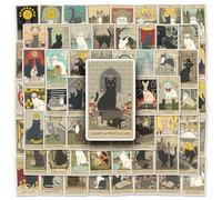 DAVBNM 78 Pcs Tarot Stickers, Vintage Stickers for Journaling, Scrapbook Sticker, Vintage Craft Sticker for Scrapbooking Accessories, Bullet Journaling, Guitar, Handicrafts, Etc