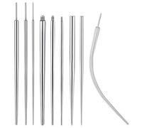 DAVBNM 9PCS Piercing Taper Labret Insertion Tool Body Taper Piercing Threader Threadless Stretching Kit Screw On Pin Assistant Tool for Nose Ear Lip Eyebrow 14G 16G 18G