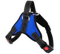 DAVBNM Dog Harness No Pull, Adjustable Assistance Service Dog Vest with Safety Buckle, Reflective Oxford Easy Control with Sturdy Handle, Breathable Outdoor Training (M,blue)