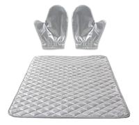 DAVBNM Ironing Mat Table Top Ironing Boards Travel Iron Mat For Sewing, Portable Ironing-Pad For Steam Pressing On Tabletop Or Bed, Anti Steam Gloves Waterproof Durable Heat Resistant Clothes, 45x85cm