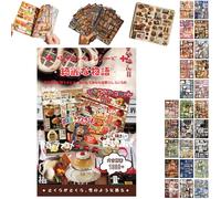 DAVBNM Japanese Manga Style Sticker Book, 45 Sheets of Romantic Memory Series Sticker Book, Decorative Stickers for Scrapbooking, Junk Journaling for Adults