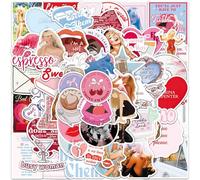 DAVBNM Pack of 100 Singers Sabrina Stickers, Music Stickers, Sabrina Cartoon Graffiti, Vinyl Stickers, Waterproof Stickers for Girls, Adults, Teen, Laptop, Skateboard, Bike, Luggage