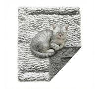 DAVBNM Self Heating Cat Bed, Self Heating Dog Mat, Heated Cat Blanket Washable Warming Pet Pad, Pet Self-warming Bed, Electric-Free Heated Mat Puppy Cushion Small Thermal Mattress Reversible 50x60 cm