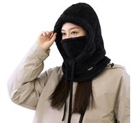 DAVBNM Thermal Balaclava Unisex Windproof Ski Mask Winter Thermal Motorcycle Balaclava Men Face Coverings Women Cold Weather Face Mask Female Outdoor Sports Running Skiing Cycling Hiking Black