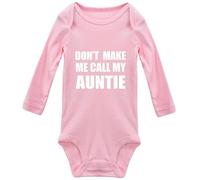Davcielaora Don't Make Me Call My Auntie Unisex Toddler Romper Long Sleeve Baby Bodysuit