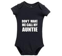 Davcielaora Don't Make Me Call My Auntie Unisex Toddler Romper Short Sleeve Baby Bodysuit