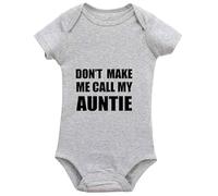 Davcielaora Don't Make Me Call My Auntie Unisex Toddler Romper Short Sleeve Baby Bodysuit