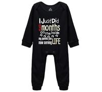 Davcielaora I Just Did 9 Months On the Inside & My Parents Are Now Serving Life/Funny Baby Bodysuit Black Long Sleeve Rompers 0-3 Months