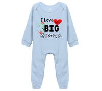 Davcielaora I Love My Big &Brother-Unisex Baby Boys Girls Baby Bodysuit Long Sleeve Rompers Jumpsuit Outfit Blue 18-24 Months