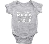Davcielaora Only The Best Brothers Get Promoted to Uncle Rompers Short Sleeve Baby Clothing