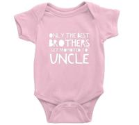 Davcielaora Only The Best Brothers Get Promoted to Uncle Rompers Short Sleeve Baby Clothing