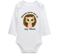 Davcielaora Please Pass Me to My Mimi Unisex Baby Short Sleeve Infant Bodysuits