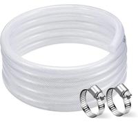 DAVCO 5/16" ID × 10 ft Clear Braided Hose Plastic Tubing, High Pressure Flexible Reinforced PVC for Transfer Water Air Oil, BPA Free & Non-Toxic