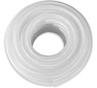 DAVCO 5/16" ID × 25 ft Clear Braided Plastic Vinyl Tubing Flexible High Pressure Reinforced PVC Hose