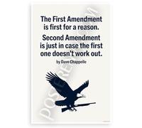 Dave Chappelle 'First Amendment Second Amendment' Patriotic 12x18 US Made Poster
