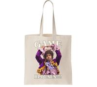 Dave Chappelle Meme Prince Comedy Pop Culture Design Canvas Tote Bag - Reusable Cotton Shopping Bag, Natural