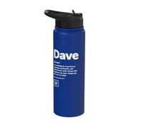 Dave Definition Funny Name Stainless Steel Insulated Water Bottle