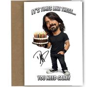 Dave Grohl Inspired Autograph Birthday Card Rock Music Fan Art Greeting Card Funny Style Foo Fighters Large C5 sizeWith Envelope no2049