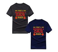 Dave Novelty T-Shirt Funny Design What A Difference A Dave Makes Gift Tee Top (Black, 4XL, 4X_l)