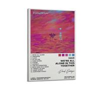 Dave Poster Were All Alone In This Together Rapper Music Signed Limited Album Cover Prints Posters Canvas Wall Art Room Aesthetic Posters Music Classroom Bedroom Wall Decor Art 12x18inch(30x45cm) Fra