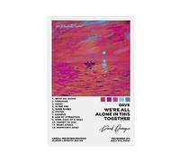 Dave Poster Were All Alone In This Together Tracklist Album Poster Canvas Poster Wall Art Decor Print Picture Paintings for Living Room Bedroom Decoration 12x18inch(30x45cm)