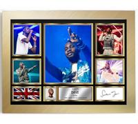 Dave Signed Autograph Photograph Display - Perfect for Hip Hop Fans, A4 Poster + Gold Frame - Limited Edition Autograph Fan Gift - Collectible Memorabilia Merchandise