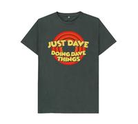 Dave T-Shirt Retro Name Humor Tee, Funny Dave T-Shirt for Men - Dave Retro Name Graphic Tee - Novelty Gift Dark Grey